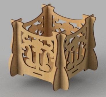 Laser Cut Wooden Carved Box Free Vector File