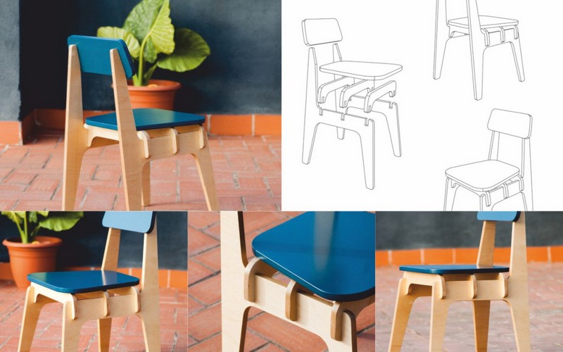 Laser Cut Wooden Chair Free Vector File