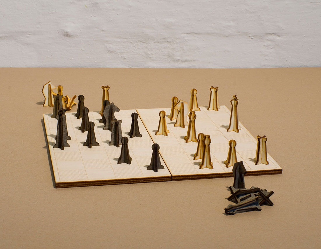 Laser Cut Wooden Chess Pieces Free DXF File
