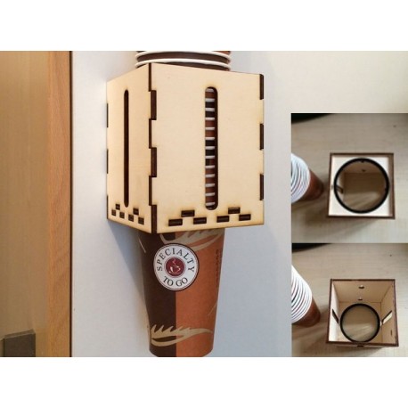 Laser Cut Wooden Cup Holder Template Free Vector File