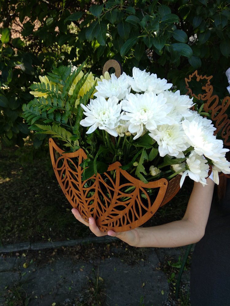 Laser Cut Wooden Decorative Flower Basket 3d Puzzle Free Vector File