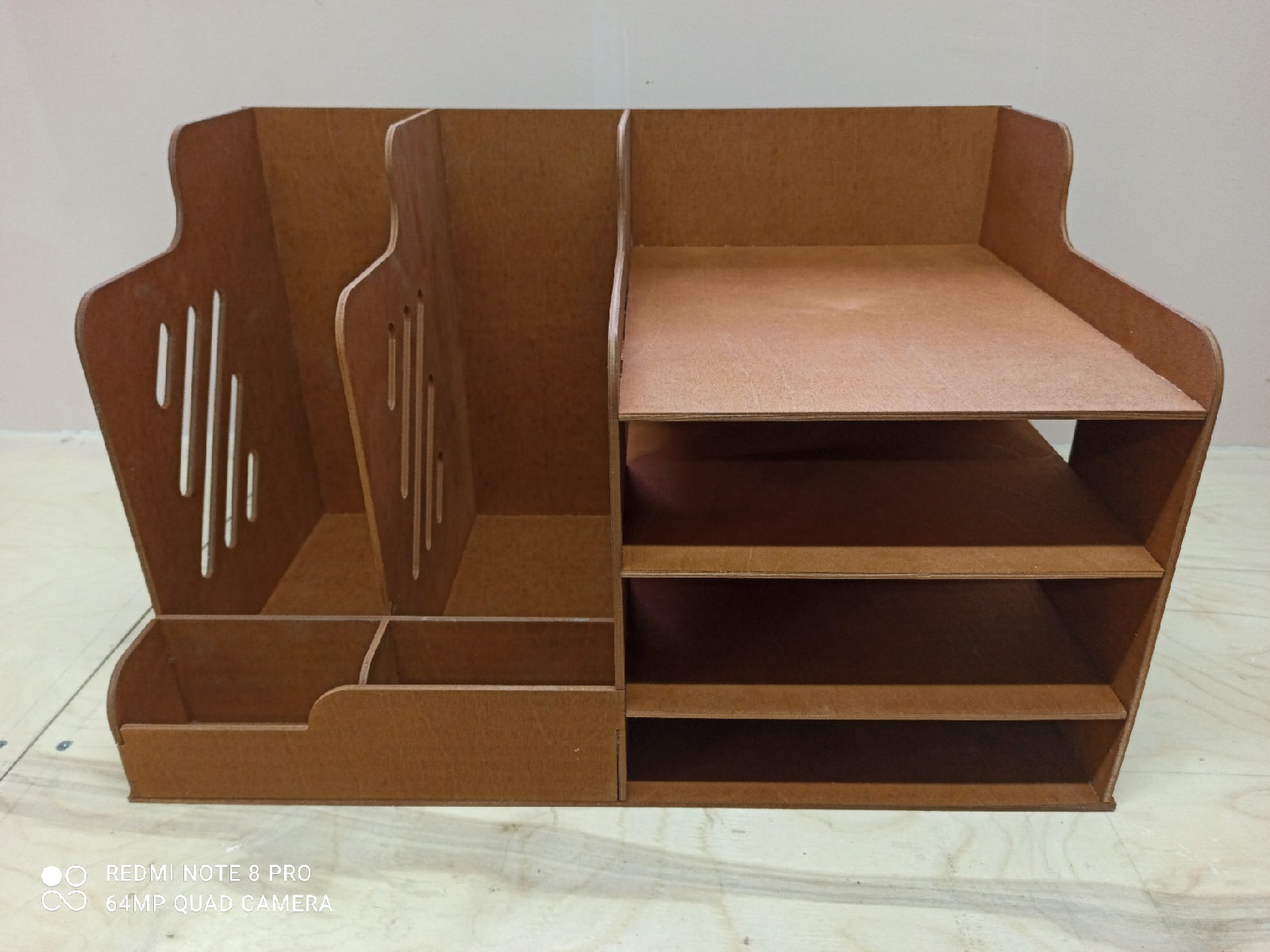 Laser Cut Wooden Desk Organizer For File Folder Free DXF File