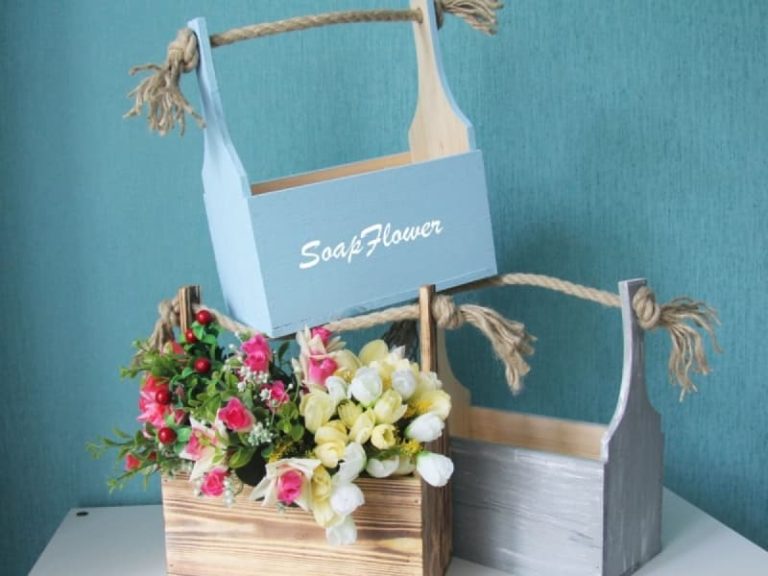 Laser Cut Wooden Flower Boxes Basket For Flowers Free Vector File
