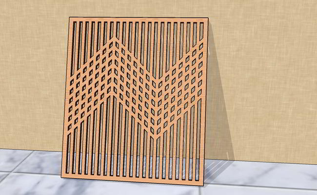 Laser Cut Wooden Grill Design Free DXF File