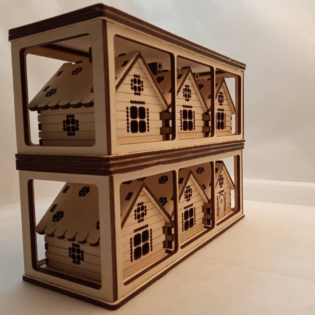 H1: Unveil the Enchanting World of Wooden Laser Cut Houses