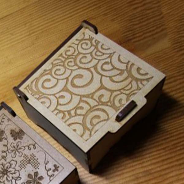 Laser Cut Wooden Jewelry Box Decorative Gift Box Wedding Box Free Vector File