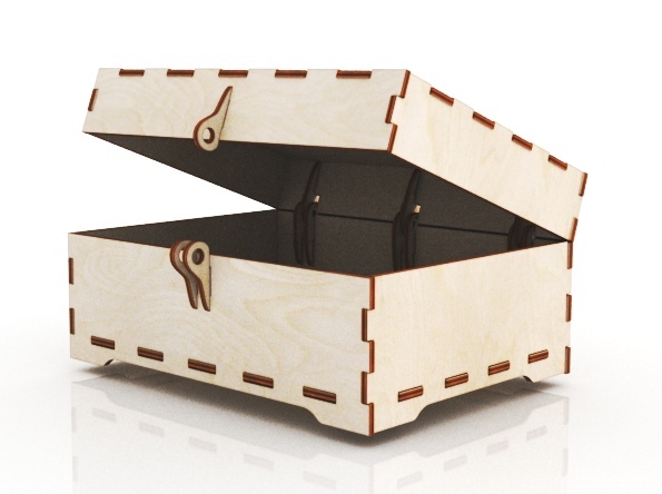 Laser Cut Wooden Jewelry Box With Lid And Lock Free Vector File
