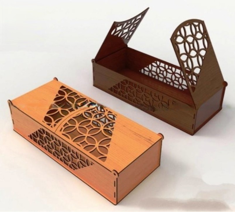 Laser Cut Wooden Keepsake Gift Box Free Vector File