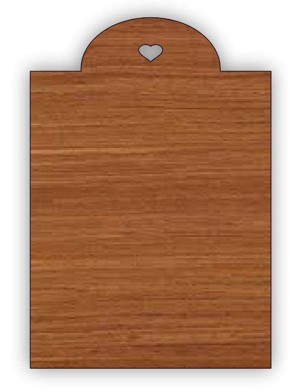 Laser Cut Wooden Label Personalized Luggage Tag Gift Tag Free Vector File