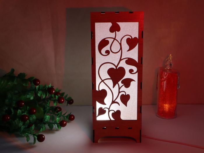Laser Cut Wooden Lampshade Floral Pattern 3mm Free DXF File