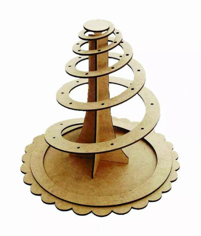 Laser Cut Wooden Lollipop Stand Free DXF File