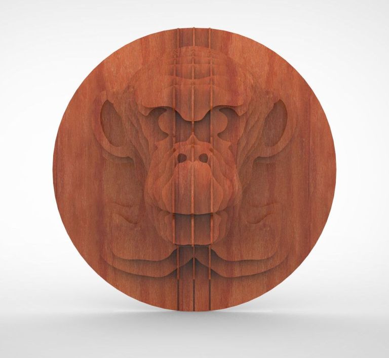 Laser Cut Wooden Monkeys Head Free Vector File