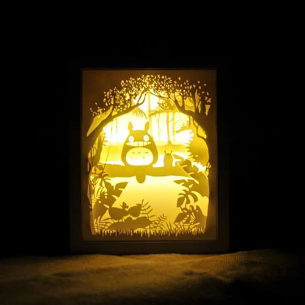 Laser Cut Wooden Multilayer Night Light Lamp For Room Decor Free DXF File