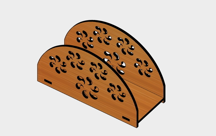 Laser Cut Wooden Napkin Holder Dining Table Tissue Stand Free Vector File