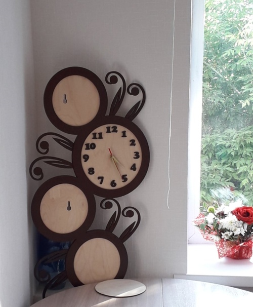 Laser Cut Wooden Photo Clock Frame Free Vector File