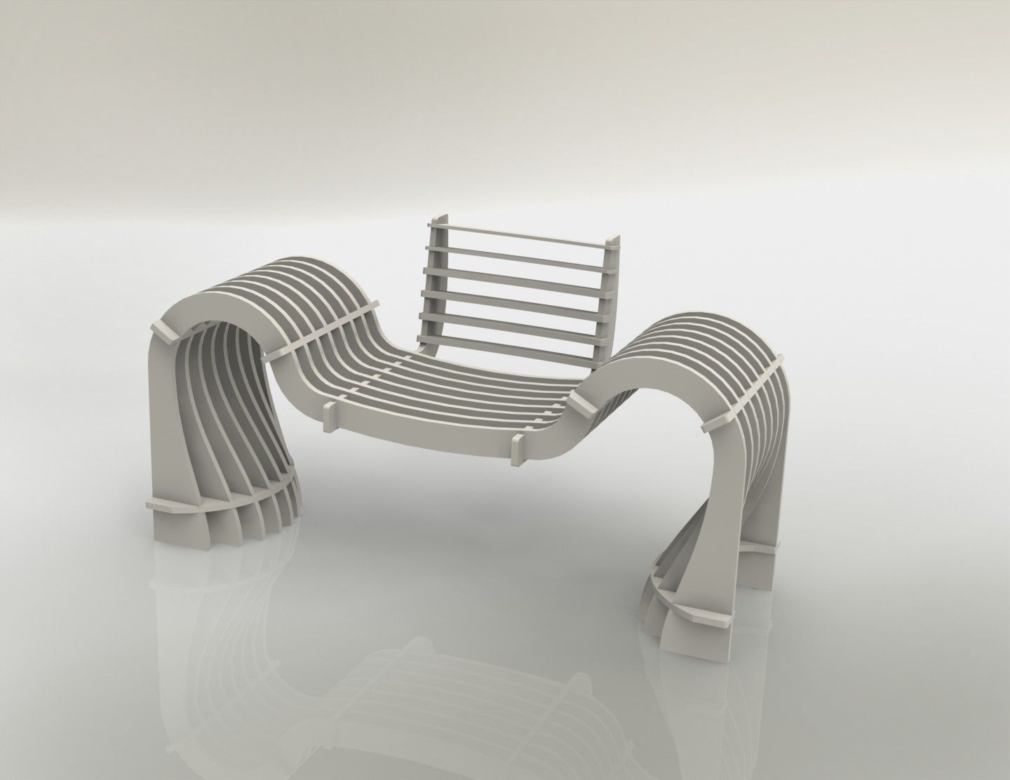 Laser Cut Wooden Sofa Chair Free DXF File