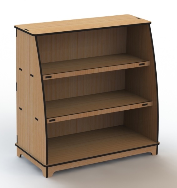 Laser Cut Wooden Storage Shelf Rack Free Vector File