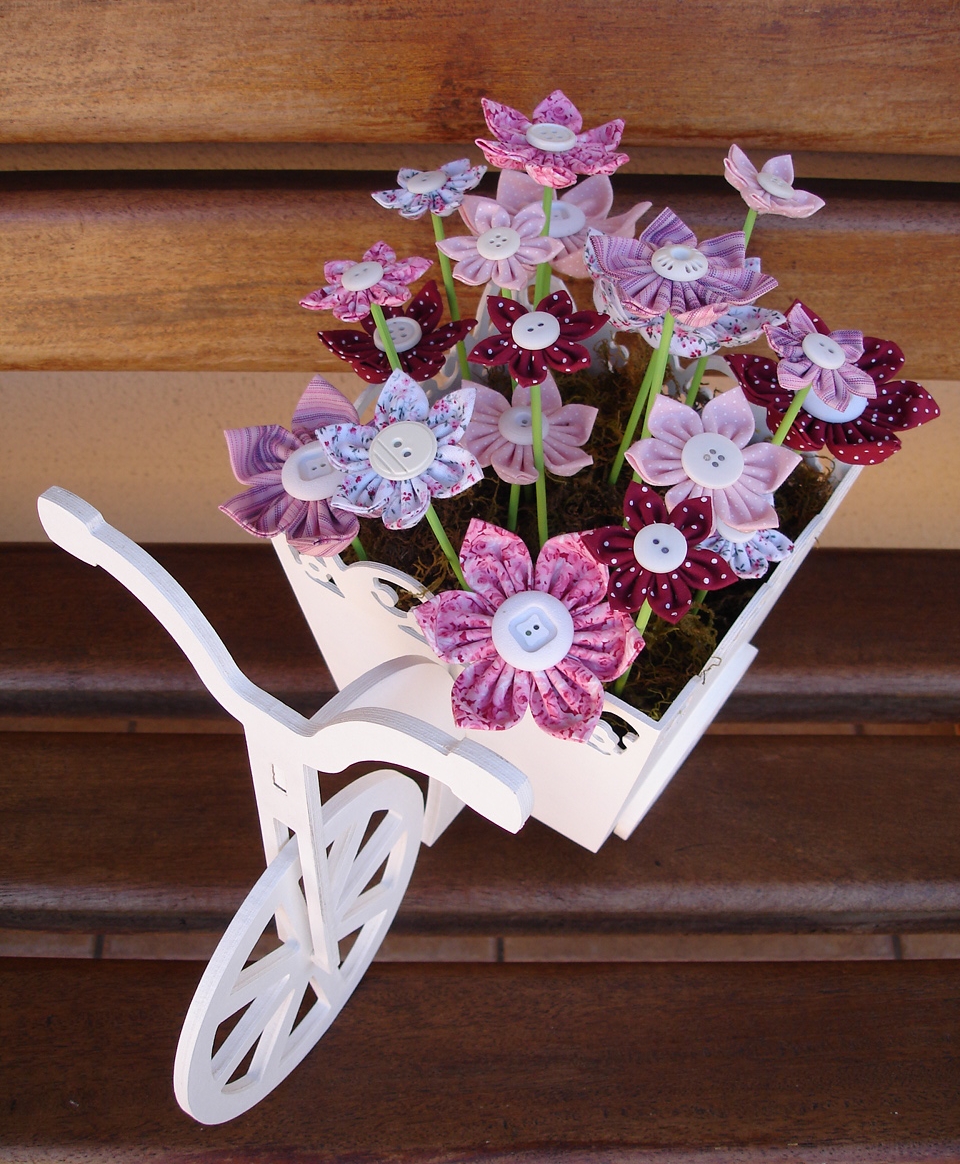 Laser Cut Wooden Tricycle Bike Flower Basket Free Vector File