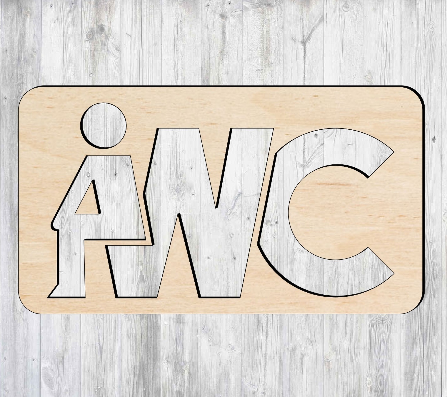Laser Cut Wooden Wc Sign Creative Toilet Sign Free Vector File