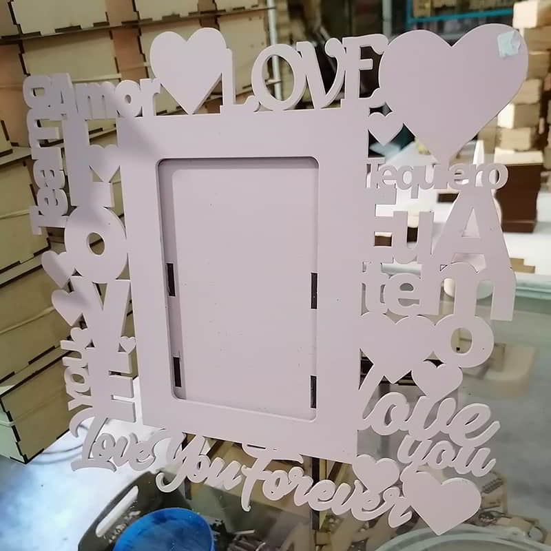 Laser Cut Wooden Wedding Photo Frame Gift Love You Forever Frame Free Vector File