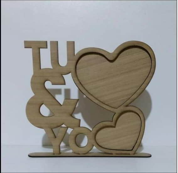 Laser Cut Wooden You And Me Photo Frame Couple Photo Frame Free Vector File