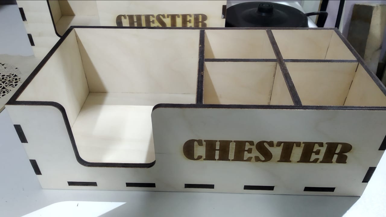 Lasercut Organiser Shelf Free Vector File