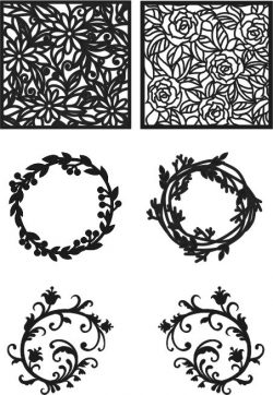 Laurel Frame For Laser Cut Cnc Free Vector File