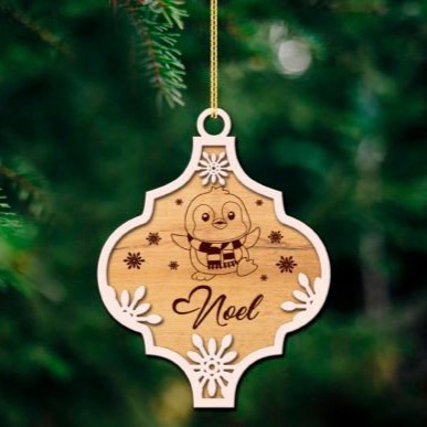 Layered Christmas Ornament Decor Laser Cut Free Vector File