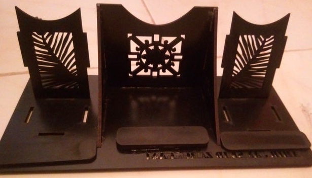 Layout Of Stand The Phone For Laser Cutting Free Vector File