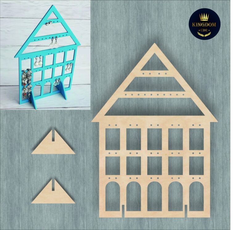 Layout Organizer For Earrings For Laser Cutting Free Vector File