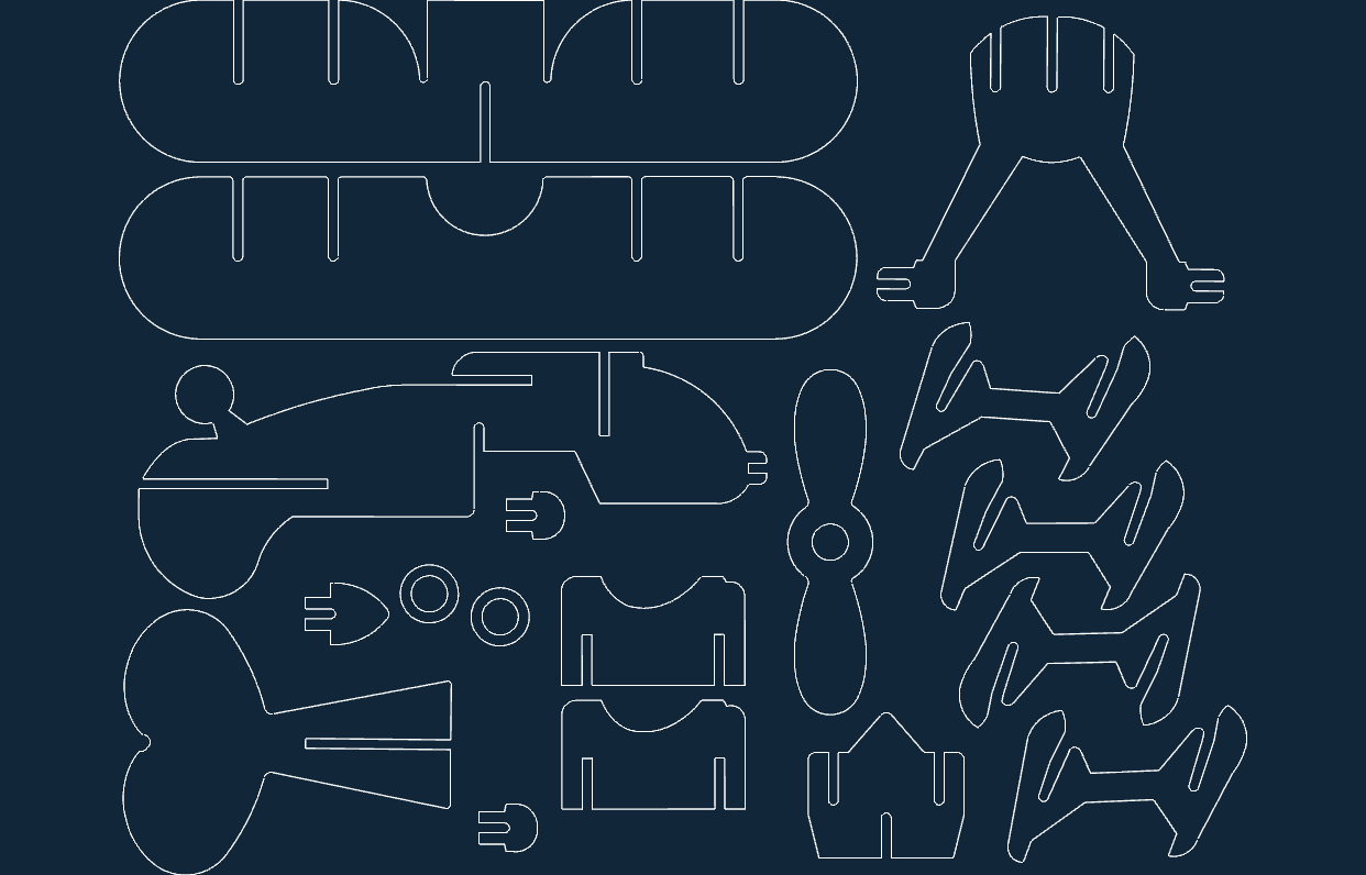 Light Aircraft (plane) Free DXF File