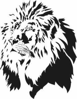 Lion Head Laser Engraving Machines Free Vector File