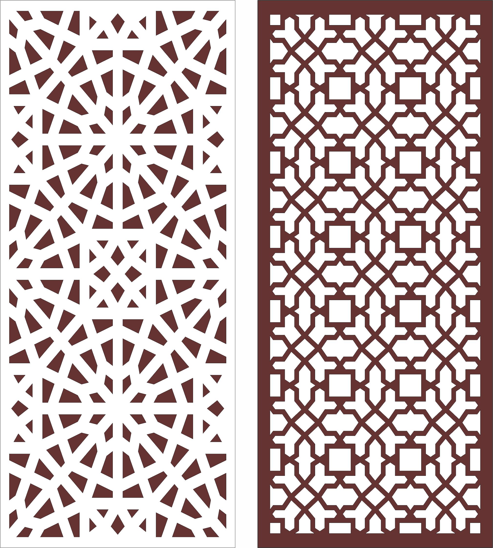 Living Room Baffle Pattern Screen Design For Laser Cut Free Vector File