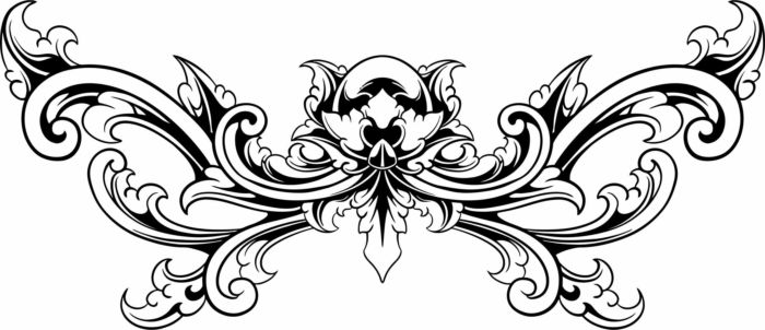 Living Room Divider Border Pattern Free DXF File