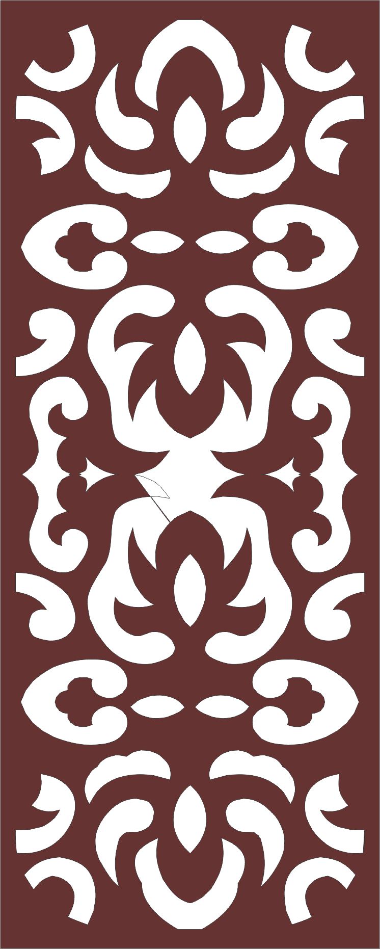 Living Room Jali Floral Seamless Design For Laser Cut Free Vector File