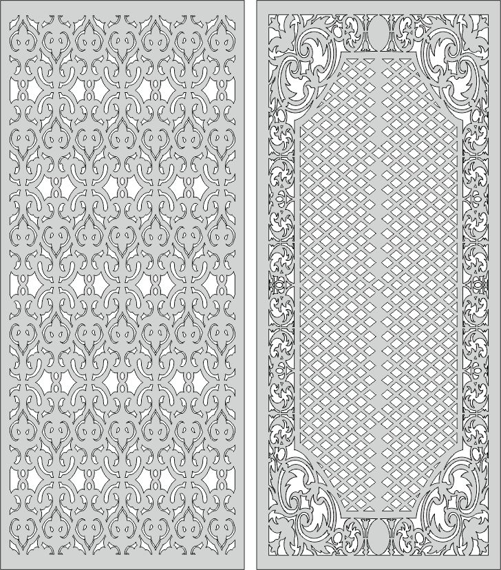 Living Room Screen Separator Seamless Patterns For Laser Cut Free Vector File