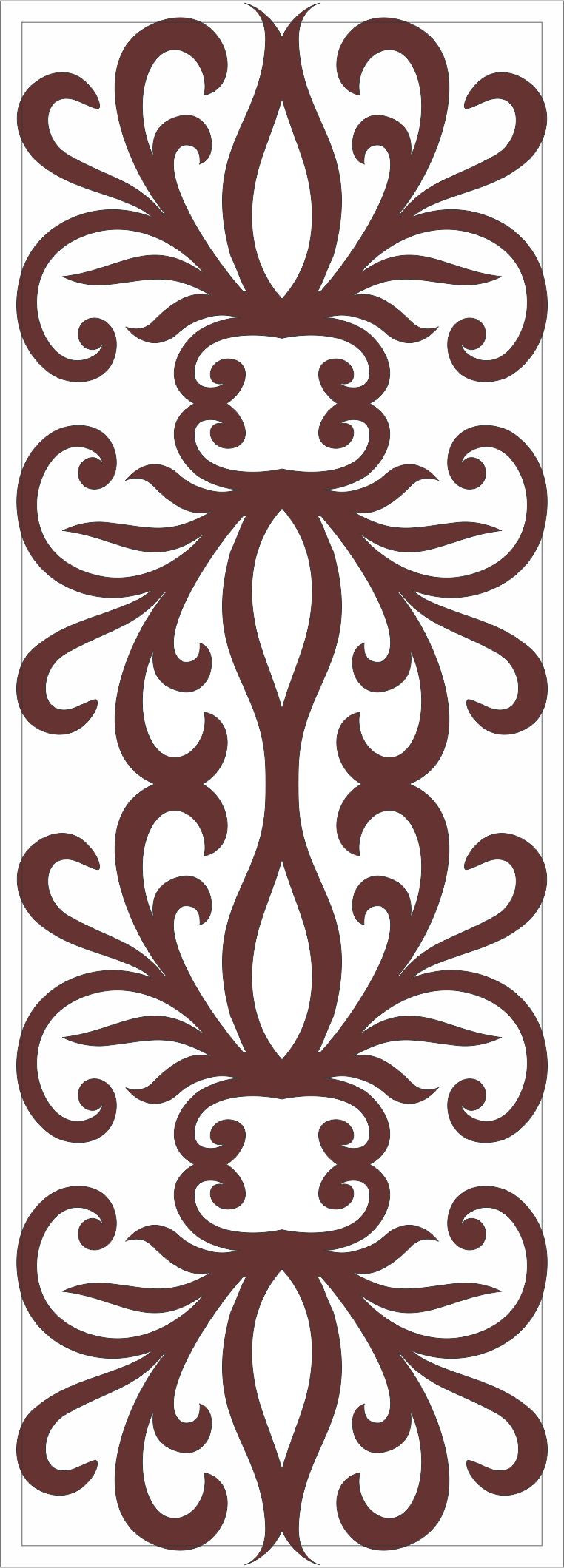 Living Room Seamless Floral Jali Design For Laser Cut Free Vector File