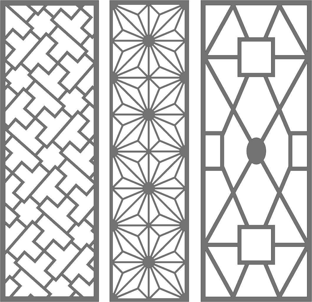 Living Room Seamless Floral Jali Patterns For Laser Cutting Free DXF File