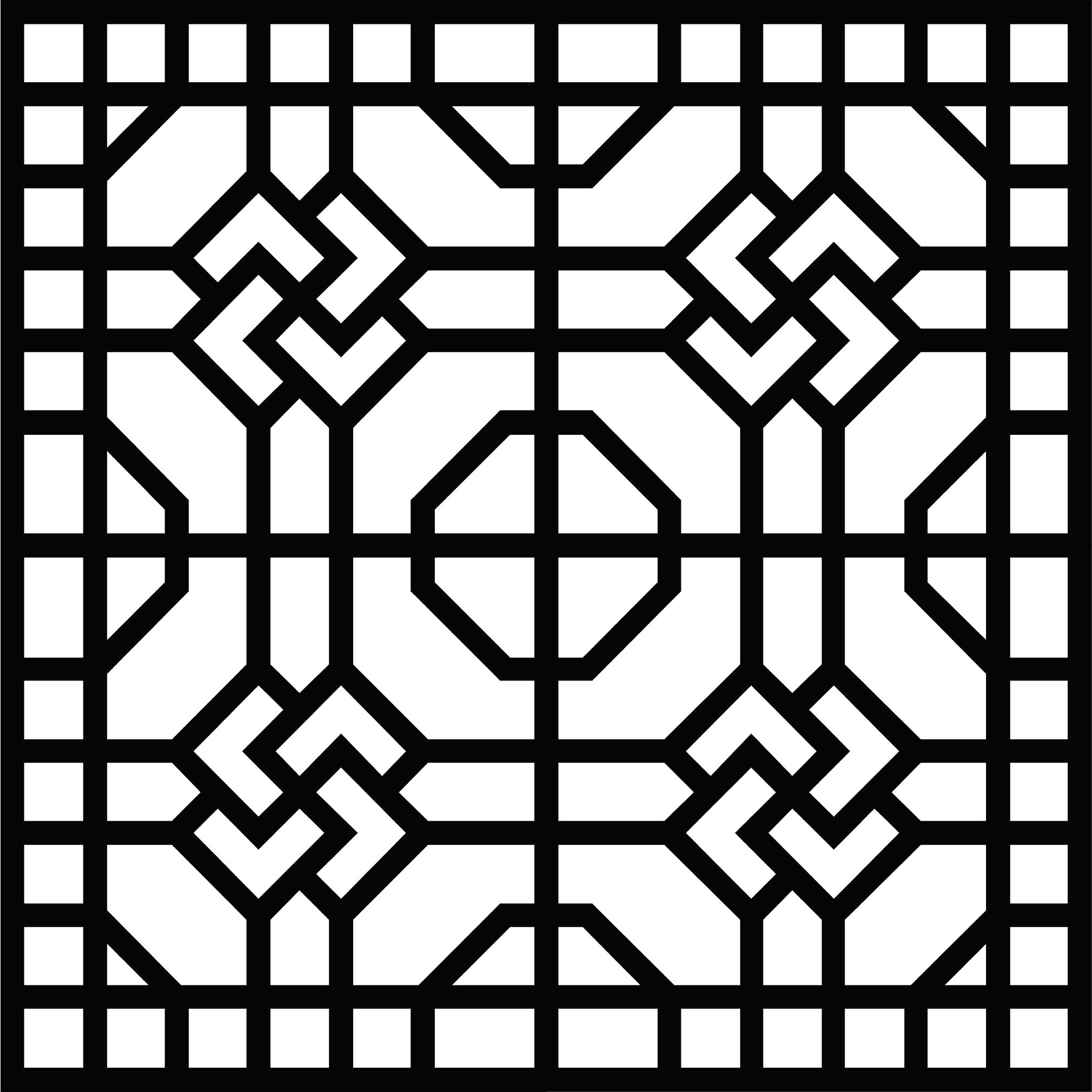 Living Room Seamless Floral Lattice Stencil Pattern For Laser Cut Free Vector File