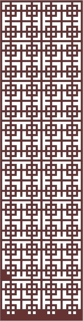 Living Room Seamless Floral Screen Pattern For Laser Cutiing Free Vector File