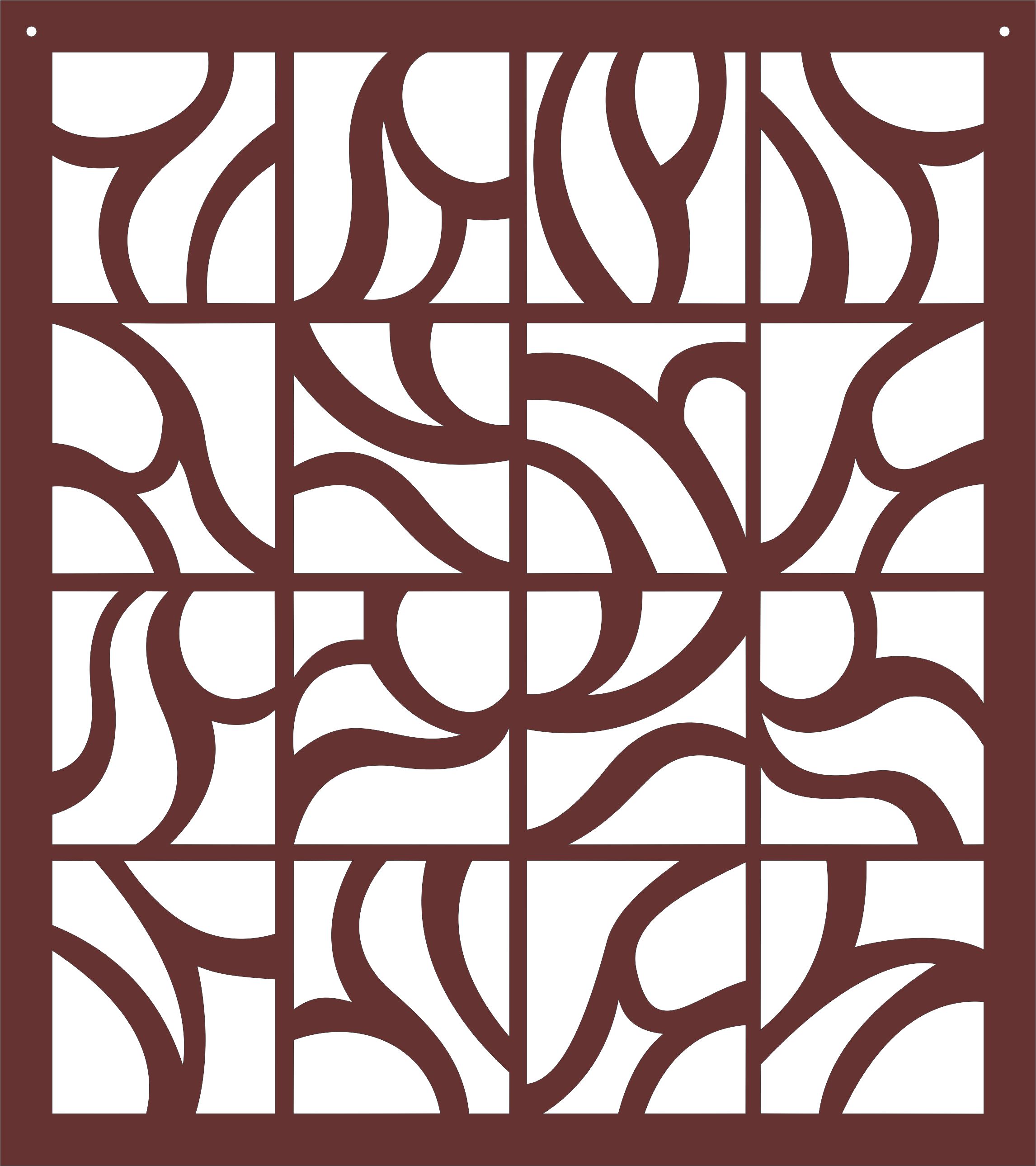 Living Room Seamless Screen Pattern For Laser Cutting Free DXF File