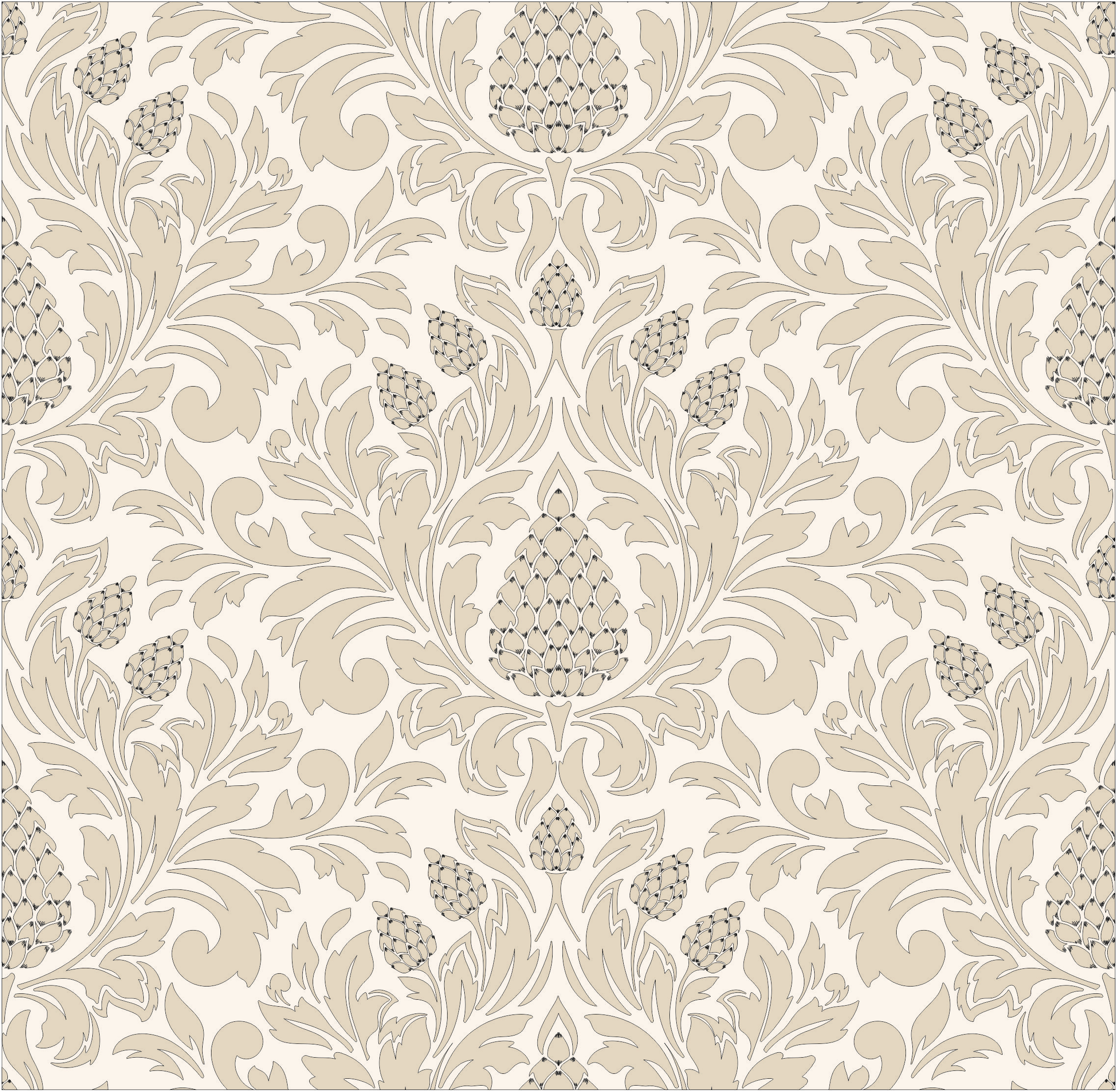 Living Room Seamless Separator Floral Lattice Stencil Design For Laser Cut Free Vector File