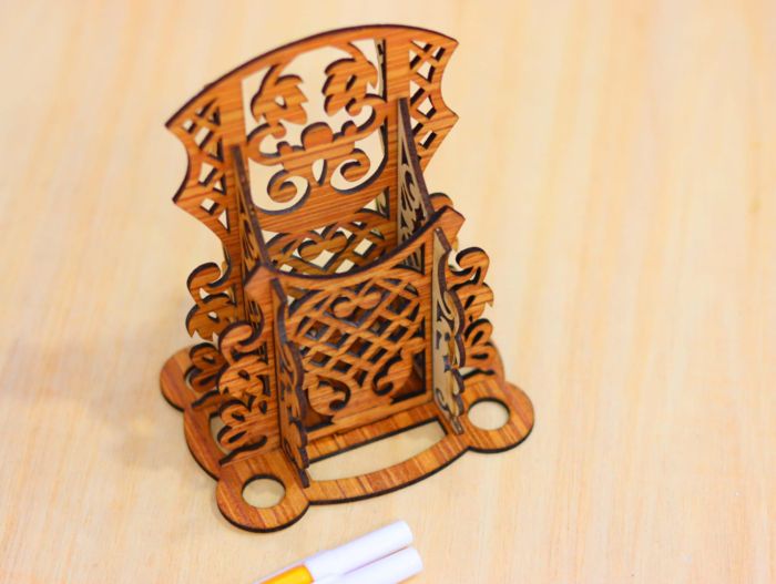 Luxury Pen Holder Laser Cut Free DXF File