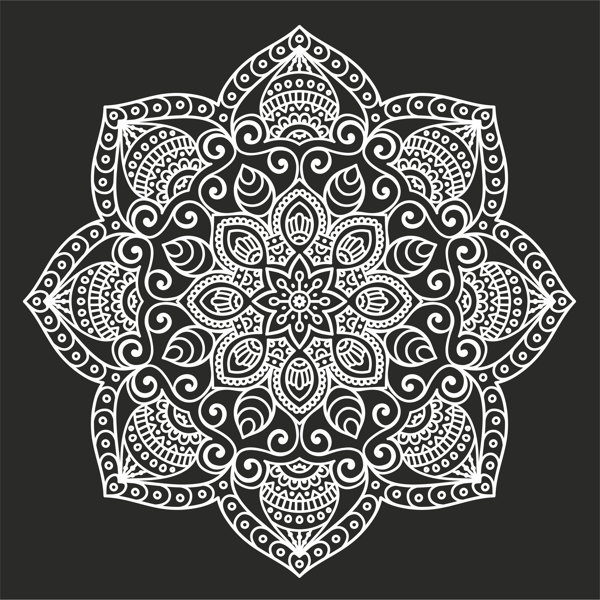 Mandala 02 Free DXF File