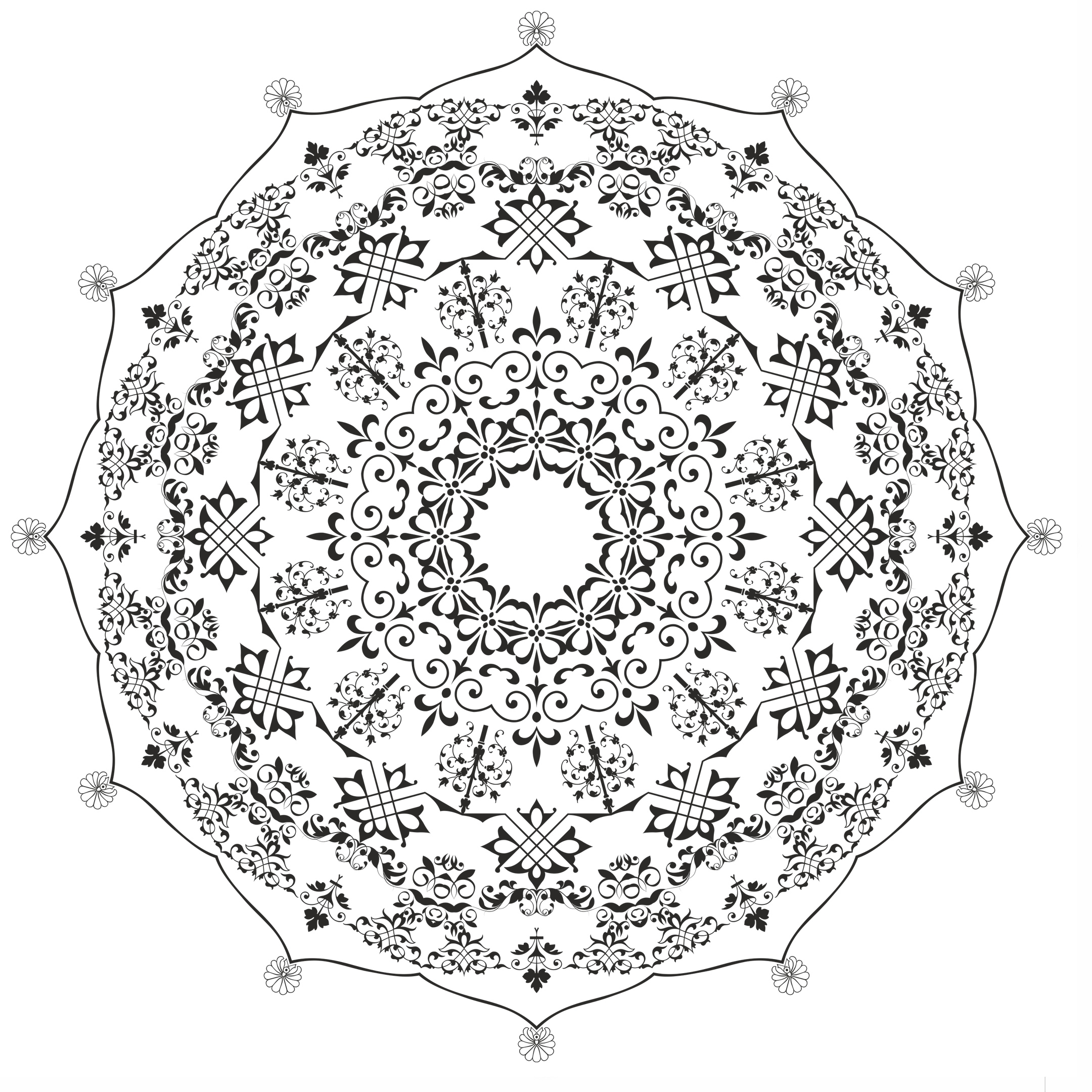 Mandala De Ornament Free Vector File