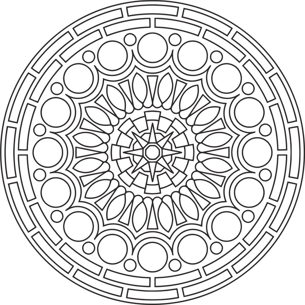 Mandala Des Round Ornament Free Vector File