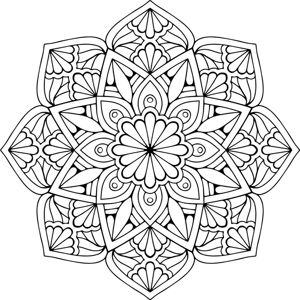 Mandala Floral Star Ornament Free Vector File