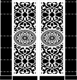 Mandala Motifs Door Download Free DXF File