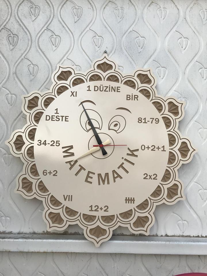 Matemetik Saati Clock Free DXF File