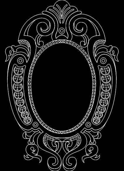 Mirror Frame 0554 Free DXF File